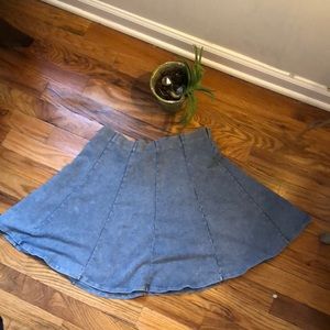 Faux denim skater skirt